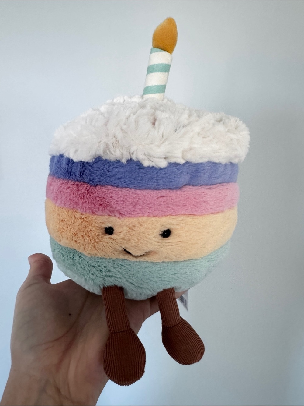 NWT Jellycat Amuseables Rainbow Birthday Cake Plush